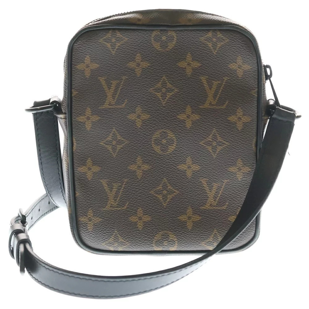 Louis Vuitton Brown Monogram over Leather Macassar Bag All Brown Shoulder